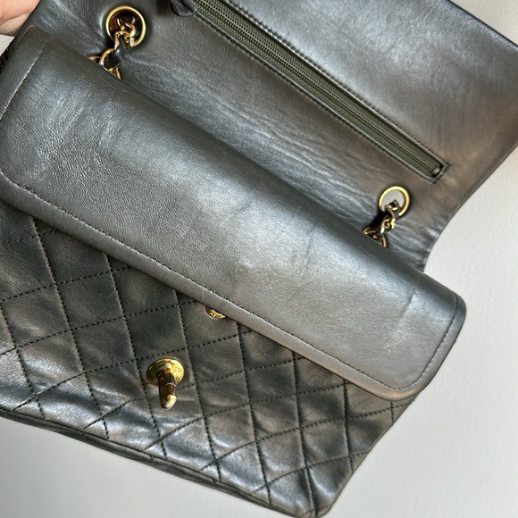 Vintage authentic Chanel gray double flap bag - Picture 5 of 9